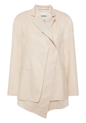 Goen.J layered single-breasted blazer - Neutrals
