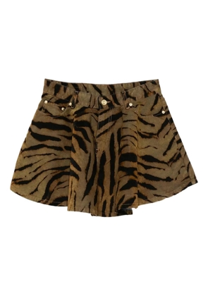 GANNI pocket mini skirt - Brown