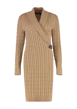 Polo Ralph Lauren cable-knit wrap dress - Brown