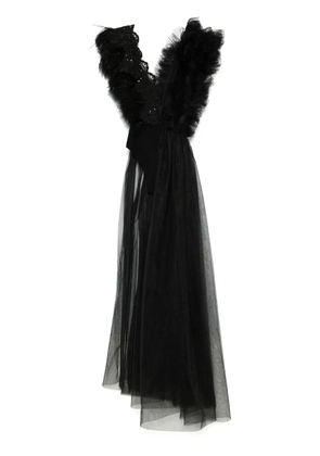 Alchemy x Lia Aram tulle bodysuit - Black