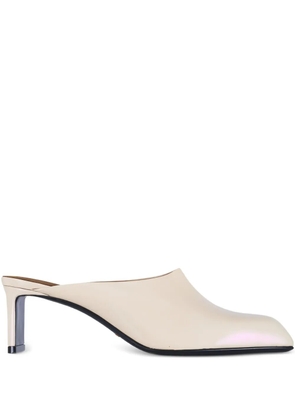 KHAITE leather heeled mules - Neutrals