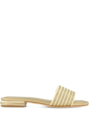 Bernardo Bernardo 1946 Myko striped metallic sandals - Gold