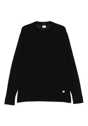 C.P. Company crew-neck wool-silk blend sweater - Black