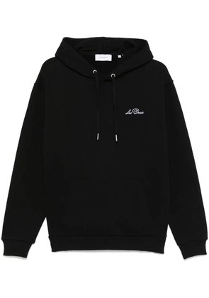 Les Deux logo-embroidered hoodie - Black