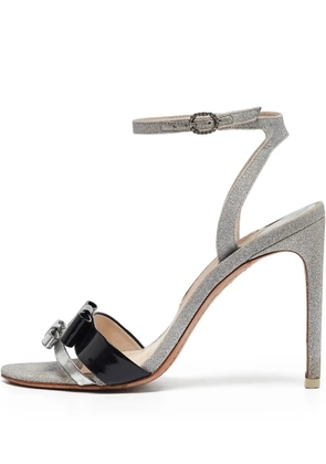 Sophia Webster pre-owned 105mm glitter-embellished sandals - Silver