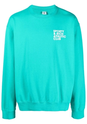 Sporty & Rich logo-print sweatshirt - Blue