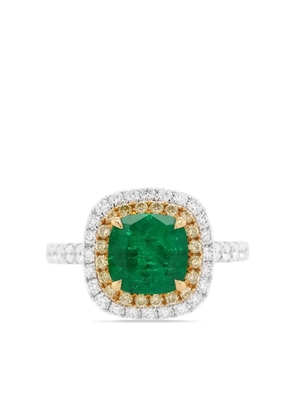 HYT Jewelry 18K gold diamond and emerald ring - Silver