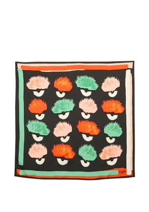 Fendi Pre-Owned monster-print silk scarf - Black