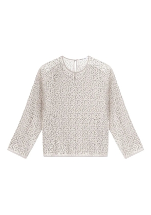 SAMSOE SAMSOE Samally beaded-detail top - White