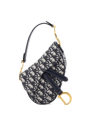Christian Dior Pre-Owned Saddle Handbag Oblique Canvas Mini shoulder bag - Blue