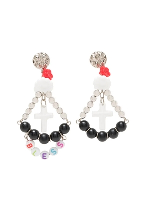 Amir Slama Bijoux Bless cross-pendant earrings - Multicolour