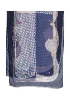 LIU JO printed scarf - Blue