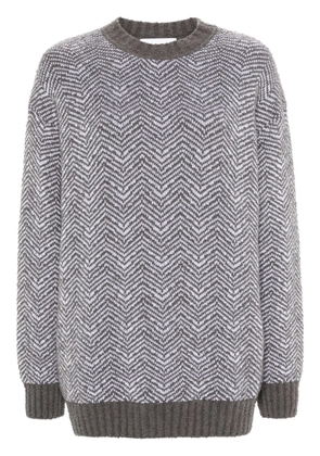Moschino chevron-pattern jumper - Grey