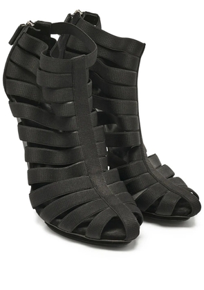 Gucci Pre-Owned strappy suede booties - Black