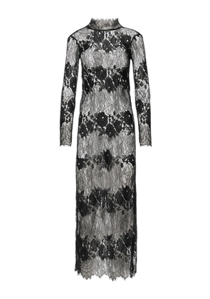 Ana Radu floral-lace long-sleeve maxi dress - Black