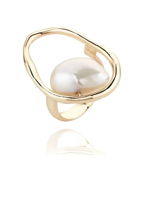 ATELIER MON Grecian Goddess oval pearl ring - Gold