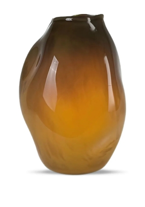 Alexa Lixfeld Meteorite curved glass vase (39cm) - Brown