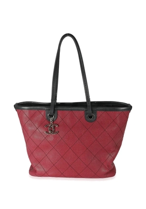CHANEL Pre-Owned 2014 Fever diamond-stitched tote bag - Red
