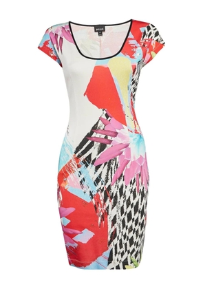 Just Cavalli Vintage abstract floral-printed mini dress - White