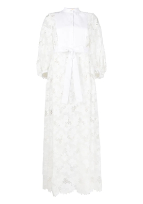 ERDEM Nairne floral-lace midi dress - White