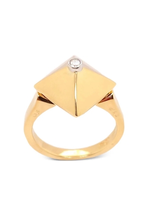 Brooks Brothers 18K yellow gold mini Accent piramide ring