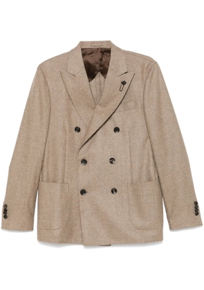 Lardini Prince Of Wales-check blazer - Brown