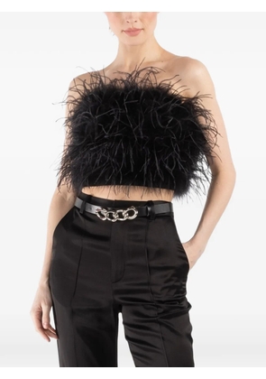 LAPOINTE feather strapless top - Black