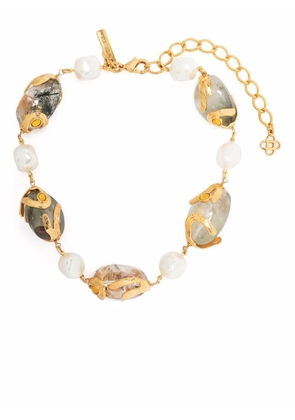 Oscar de la Renta pearl bead bracelet - Gold