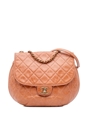 CHANEL Pre-Owned 2014-2015 Medium Aged Calfskin Bubble CC Flap shoulder bag - Brown