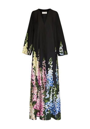 Oscar de la Renta Foxglove silk twill dress - Black