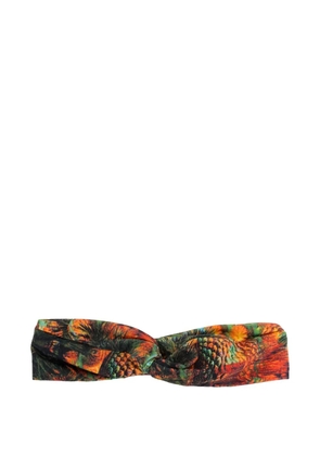 Lygia & Nanny Bethania twisted print headband - Orange