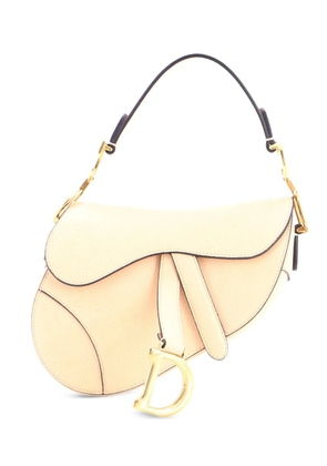 Christian Dior Pre-Owned Saddle Handbag Leather Mini shoulder bag - Neutrals