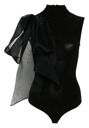 Atu Body Couture draped-detail bodysuit - Black