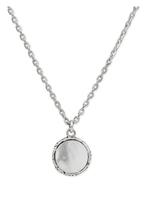 Emanuele Bicocchi Flourish Mother of Pearl amulet necklace - Silver