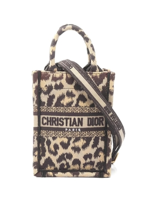 Christian Dior Pre-Owned 00s book tote leopard-print handbag - Neutrals