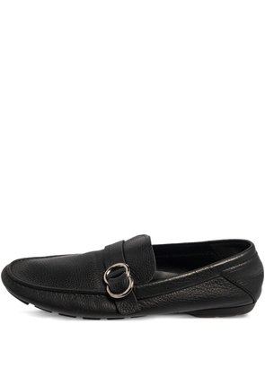 Versace Pre-Owned leather loafers - Black