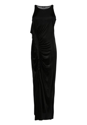 Atlein single-sleeve ruched gown - Black