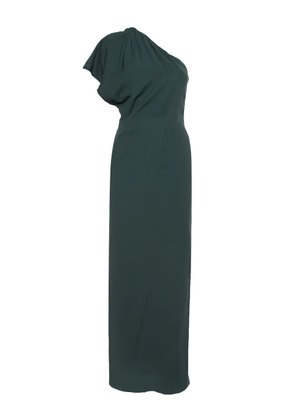 Fendi Pre-Owned one-shoulder ruched maxi dress - Green