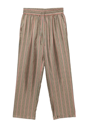 Drôle De Monsieur Le Pantalon Rayure Fleuries trosuers - Pink