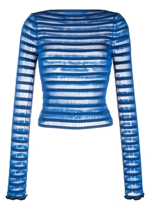 Proenza Schouler White Label semi-sheer long-sleeve jumper - Blue