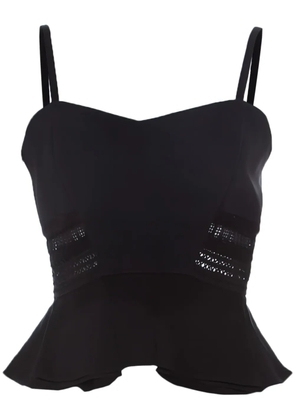 Simkhai peplum lace-trim top - Black