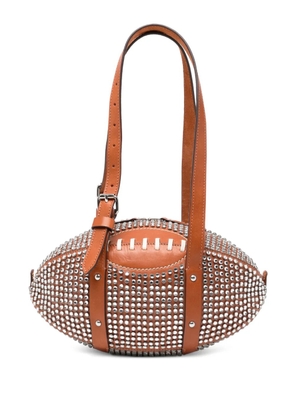 Monse Football shoulder bag - Brown