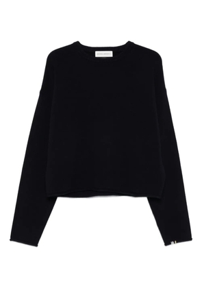 extreme cashmere round-neck cropped sweater - Blue