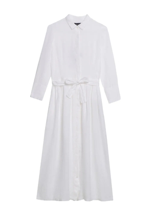 Brooks Brothers belted midi shirt dress - White