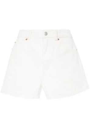 Alexander Wang high-waisted logo cut-out shorts - White
