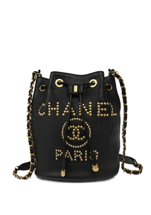 CHANEL Pre-Owned 2019 Deauville bucket bag - Black