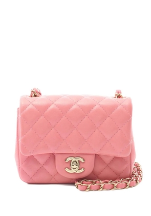 CHANEL Pre-Owned 2021 mini matelassé handbag - Pink