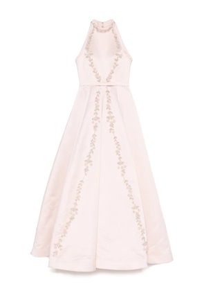 AAVVA floral-embroidered gown - Pink