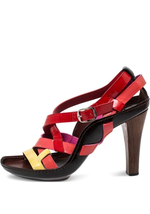 Casadei Vintage 105mm colour-block sandals - Red