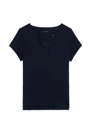 Zadig&Voltaire button graphic T-shirt - Blue